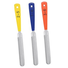 Kisangel 3-Piece Guitar Fingerboard Nut File Set Professional Luthier Tool for Electric Guitar Bass Ukulele Mandolin Modifying Sturdy Steel Construction Precision Slotting