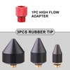 Hromee 1/8-Inch Rubber Tip Set for Air Blow Gun, 4