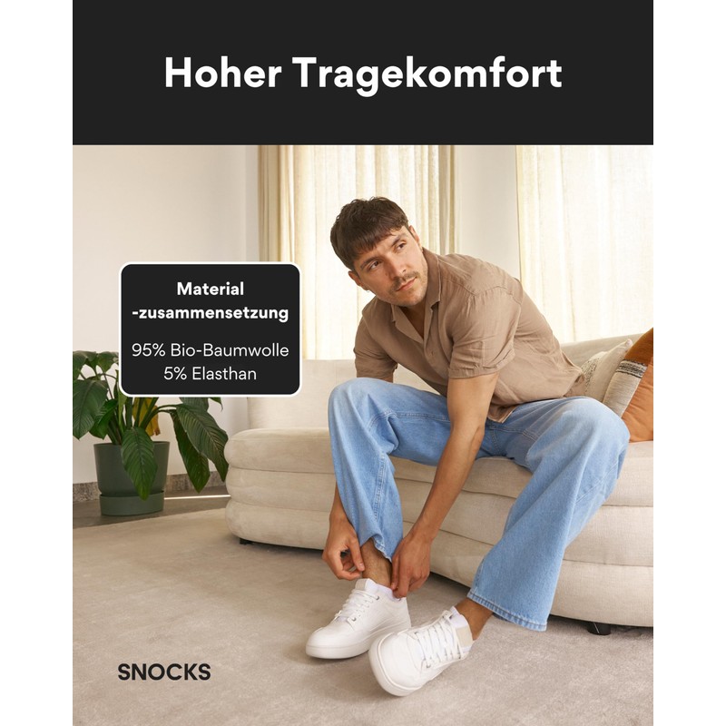 Snocks Women's and Men's Trainer Socks (6 x Pairs) -