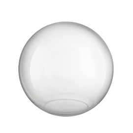 Aspen Creative 28005-60-1, 6" Clear Glass Globe, Neckless for Wall Sconces, Fitter: 2-3/4"