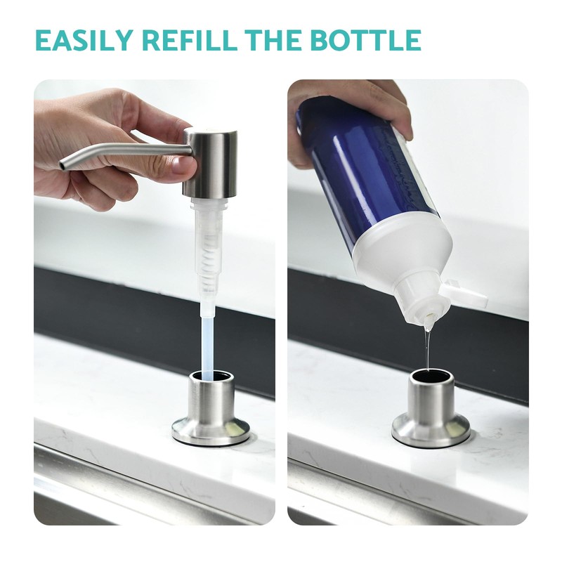 Kicimpro Kitchen Sink Faucet with Soap Dispenser, 3 Modes Kitchen