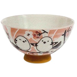 Tanaka Chopsticks Shop No. 511887 Shimaenaga Medium Mino Ware Pink Diameter 4.5 x 2.4 inches (114 x 62 mm)