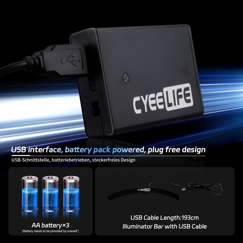 CyeeLife Dartboards LED Lighting System, 2-Piece ZD08B V2