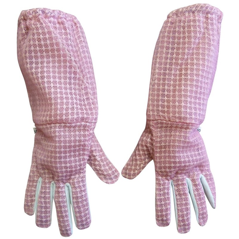 AGS Beekeeper gloves 3 Layer Ultra Ventilated Pink Bee keeping