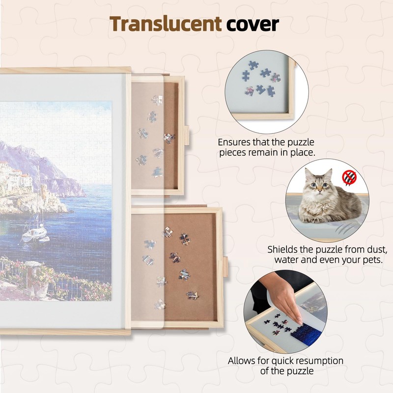 ALL4JIG 2000 Pieces 2-in-1 Tilting & Rotating Puzzle Board for