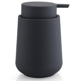 YAUKPH Matte Gray Liquid Hand Soap Dispenser Plastic 11 oz - Modern Minimalist Style for Bathroom & Kitchen Countertop Refillable