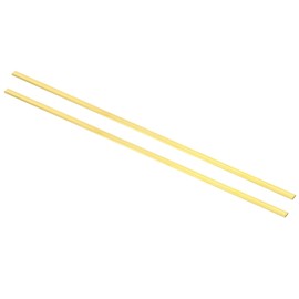 PATIKIL 1/12 x 1/4 x 12" H59 Brass Flat Bar, 2 Pcs Solid Flat Mill Stock for Crafting Maintenance Electrical Architectural Decoration, Brass