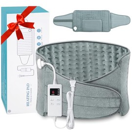Almohadilla Térmica,Manta Termica con Correa Adjustable,Compresa Caliente Electrica con 6 Niveles de Temperatura,Manta Electrica Ultra Suave para Alivio de Dolores,Lavable,Regalo de Día de La Madre