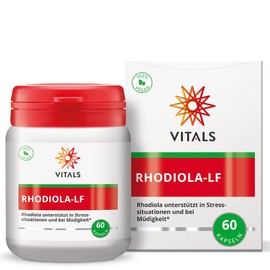 Vitals - Rhodiola Rosea 60 Kapseln, hochdosiert. Rhodiola für Stressbewältigung & Müdigkeit. Enthält qualitativ hochwertigen Rhodiolife Extrakt.