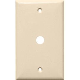 Morris 81633 Lexan Wall Plate for Cable, 1 Gang, .406-inch Hole Diameter, Almond