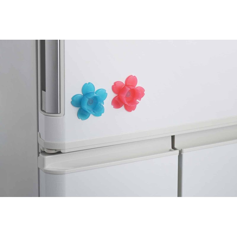 Yoshikawa 4003093 Plastic Bottle Opener & Drainer Stand (Pink/Blue)