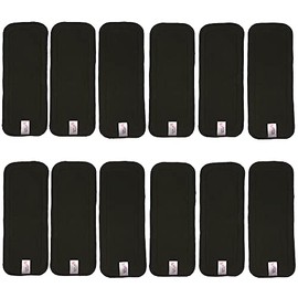 Littles and Bloomz BC12 Reusable Nappy Liners - Charcoal (Pack of 12)