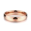 4mm Rose Gold Tungsten Wedding Band for Women High Polished