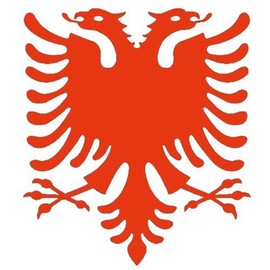 2 x Car Sticker Eagle Albania Albania Car Sticker Shqipë Approx. 11 x 11 cm Red