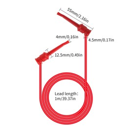 Dual End Mini Grabber Test Hook Clips Leads IC Test Hooks Test Cables for for Electronic, Component, Testing