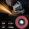 10PCS 4-1/2"x7/8" Red Ceramic Flap Discs Sanding Grinding Wheel 40