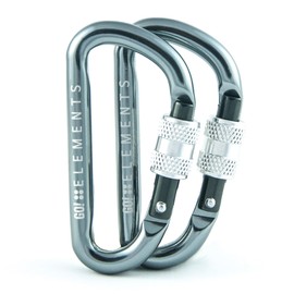 GO!elements Mini Carabiner Micro 6 with Screw Fastener, blue