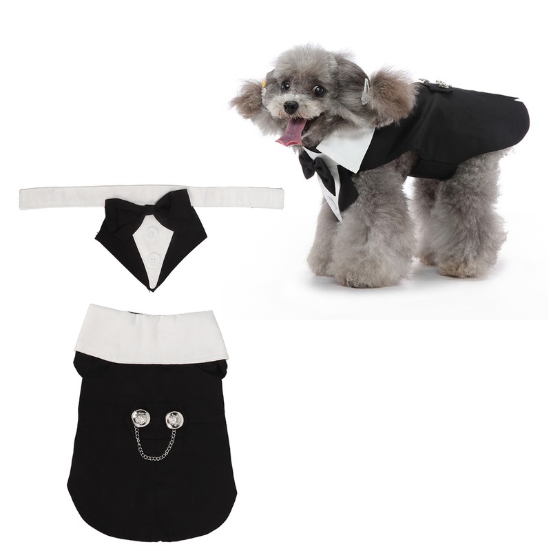 Dog Suit Soft Breathable Fashionable Bow Tie Puppy Costume for