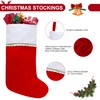 Subyan 12 Pack Felt Christmas Stockings, 19 Inches Black and