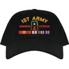 MilitaryBest First Army Afghanistan Veteran Imported Low Profile Black Embroidered