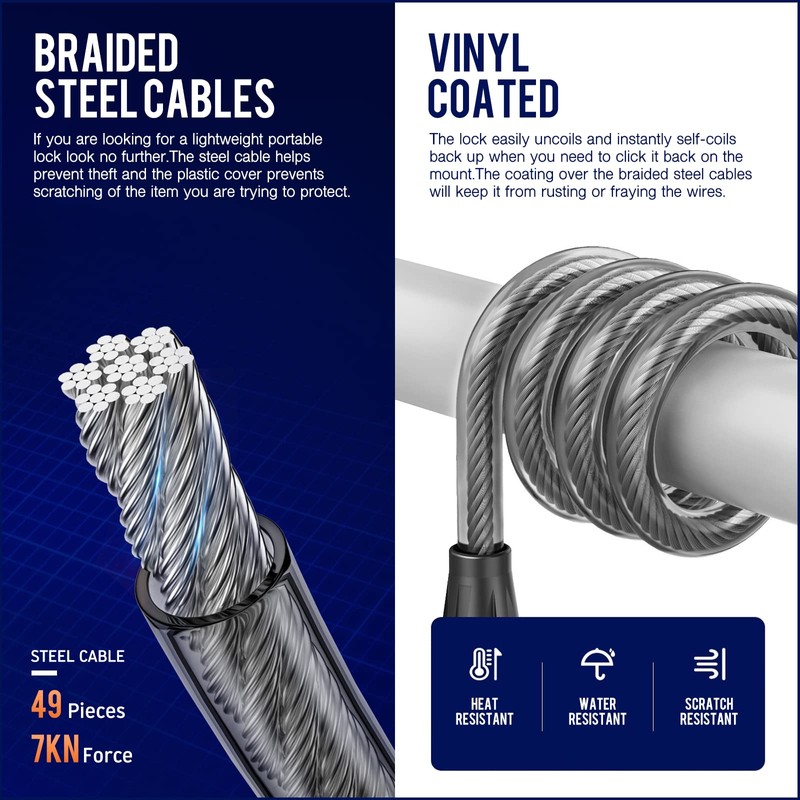 SEWAY Scooter Lock Cable for Xiaomi Mijia M365 ES Series,