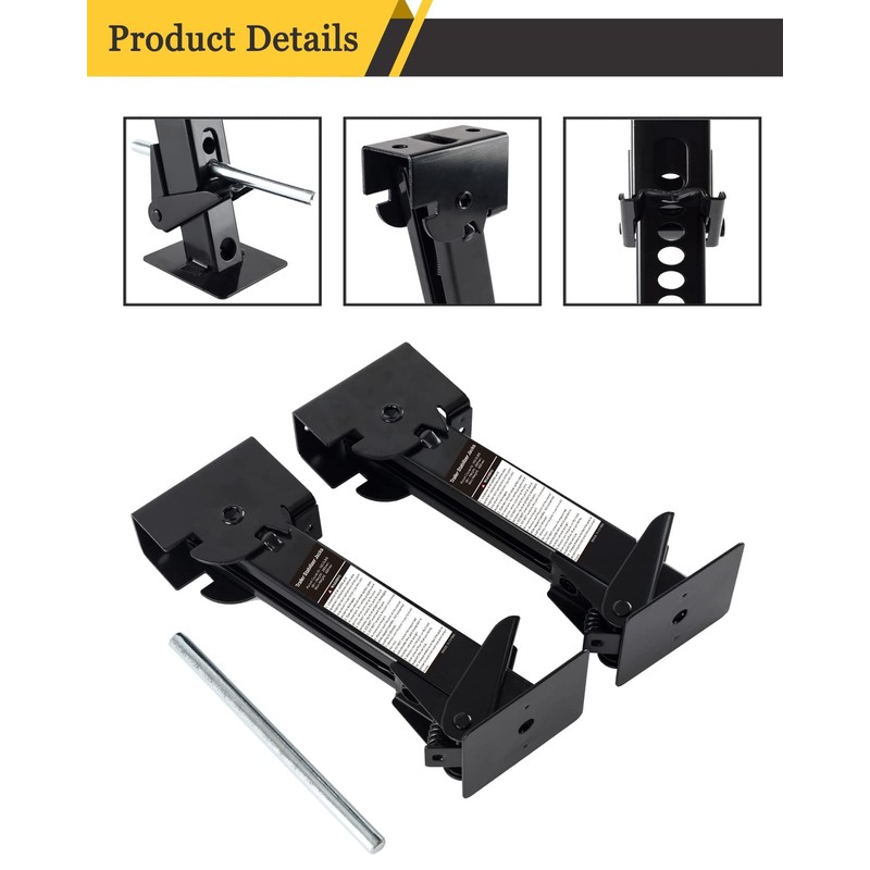 Pair of Trailer Stabilizer Jacks Telescoping RV Camper Accessories for