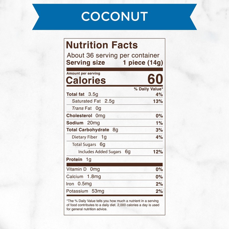 Russell Stover Dark Chocolate Coconut - 0.5 oz (Pack of