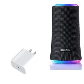 BoxWave Charger Compatible with Soundcore Flare 2 - PD GAN miniCube (30W), 30W Tiny PD GAN Type-C Wall Charger - Winter White