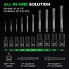 TecoTek 13PCS Magnetic Tap Socket Set, 1/4" & 3/8" Drive