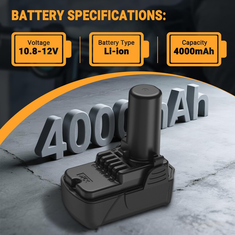 Shentec 2 Pack 10.8V-12V 4.0Ah Li-ion BCL1015 Battery Compatible with