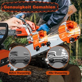 Chainsaw Sharpening Device, Chainsaw Sharpener, Portable Chainsaws with Spikes and Brushes as well as Tool with Manual Saws and Saws, Mini Chainsaw for Gardeners, Lumberjacks