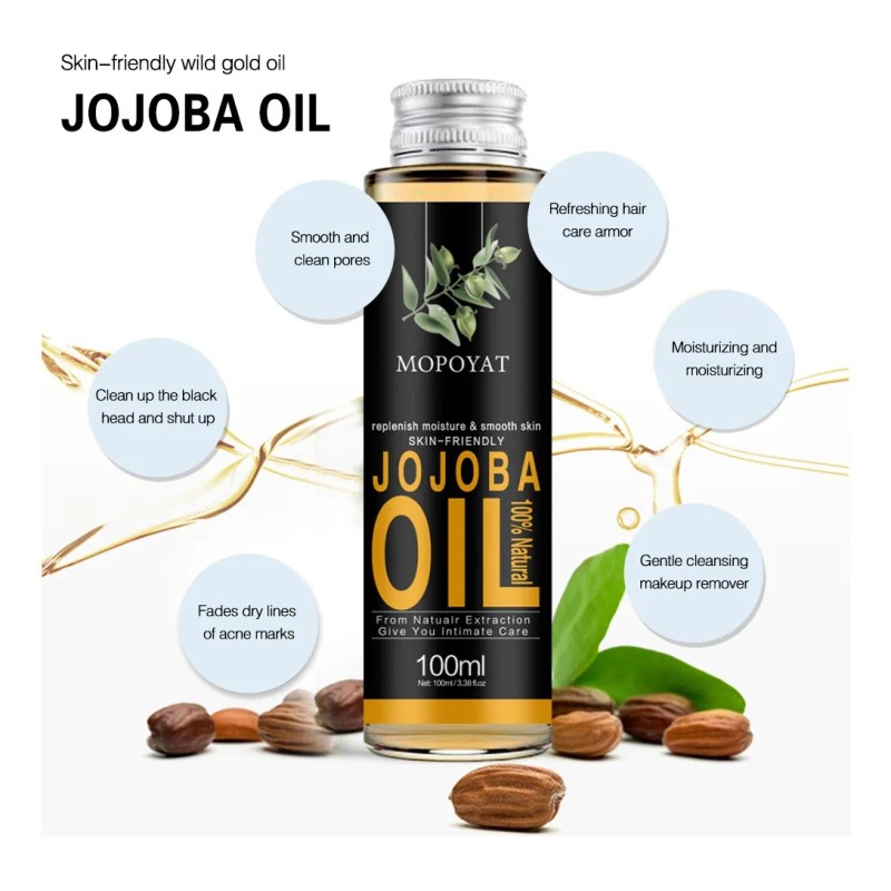 Aceite De Jojoba Puro Orgánico Prensado En Frío 300ml