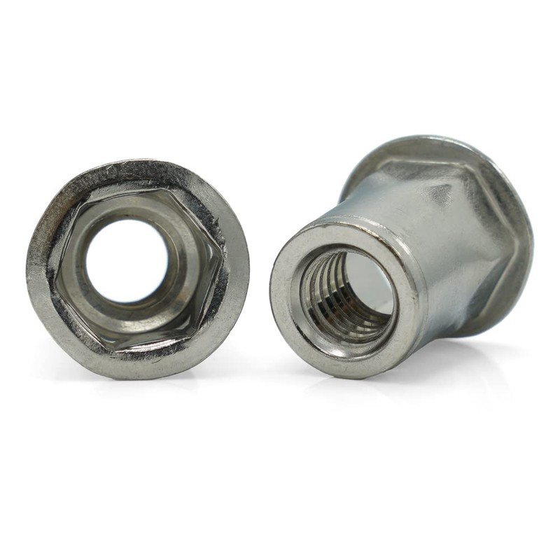M6-1.0 Metric Half Hex Low Profile Head Rivet Nut -