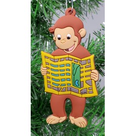 Curious George Christmas Ornament Set Featuring George The Monkey and The Man in The Yellow Hat (C47)