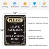 Faittoo Please Leave Packages and Deliveries Here Sign, 2-Pack 14