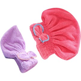 Toallas de Microfibra para Cabello de Secado Rápido, Suaves y Absorbentes, 2 Piezas Ideales para Masaje y Cuidado Facial Color Aleatorio