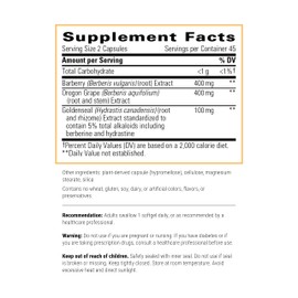 Integrative Therapeutics Integrative Therapeutics - Berberine Complex - Berberine Supplement with Oregon Grape and Goldenseal Root Extract - Vegan Supplement - 90 Capsules