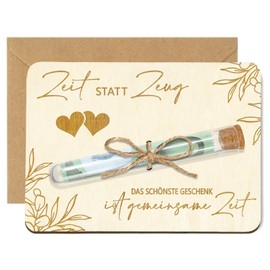 Time instead of stuff money gifts packaging