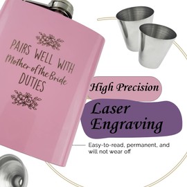 Pairs Well with Mother of the Bride Duties, Mother of the Bride Gifts from Daughter or Friend, Wedding Gifts for Mom (Pink)