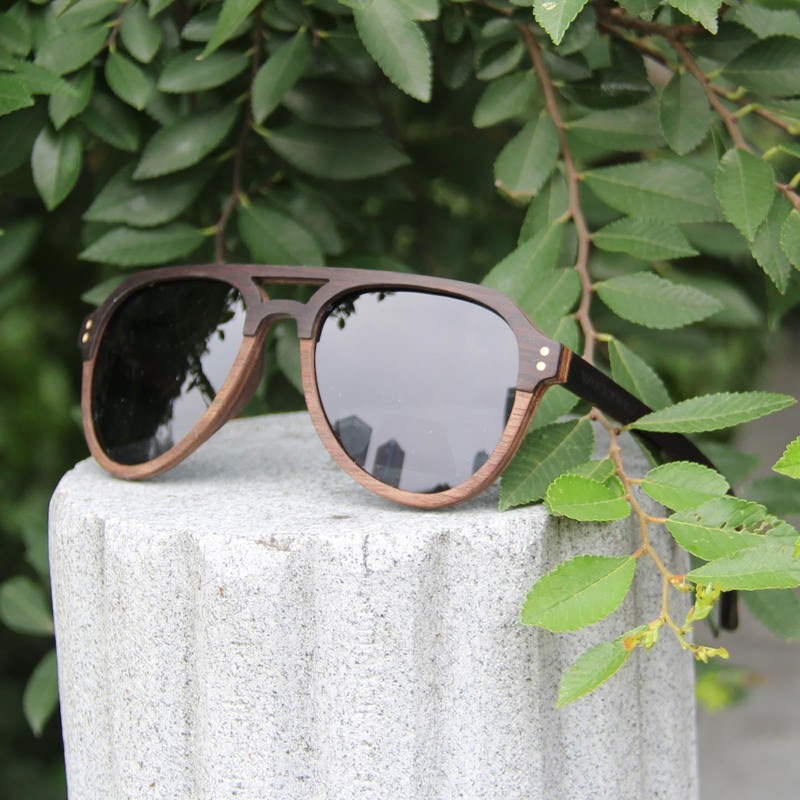 WOODONLY Aviator Wood Polarized Sunglasses - Cool Style Wooden Sun