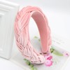 Uchyius Pink Headbands for Women Braided Headbands Velvet Padded Hairbands