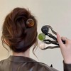 WENJESO Retro Simple Beaded U-Shaped Hair Stick for Women Bun