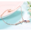 LSxAB Rose Gold Evil Eye Charm Cross Bracelet for Women