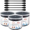 XL Black Thick Cotton Swabs Pointed Precision - 750 Count