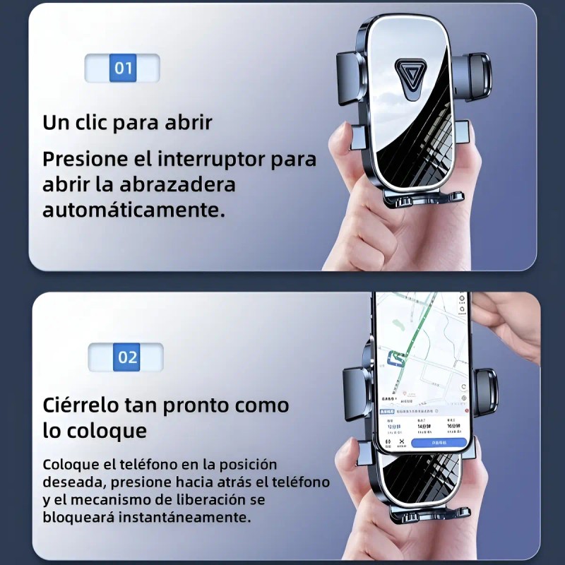 Soporte Para Celular Coche,porta Celular Carro 3en1 Estable