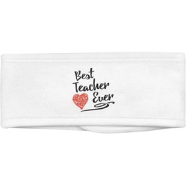 'Best Teacher Ever With Red Heart' Beauty Head Band/Hair Band (HB00032611)