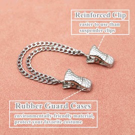 AOAODIMP - Pinzas para cuello de cadena, clips de solapa, suéter, vestido de guardia, clip de capa, broches, Metal, Sin gemas.