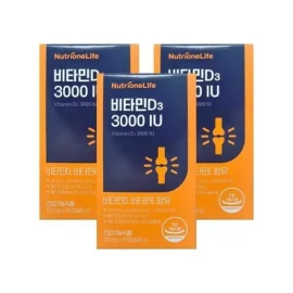 Nutri One Life [Seller Herb Food] Nutrione Vitamin D3 3000IU 100mg 60 capsules 3 units/mjc / [셀러허브 식품] 뉴트리원 비타민D3 3000IU 100mg 60캡슐 3개/mjc