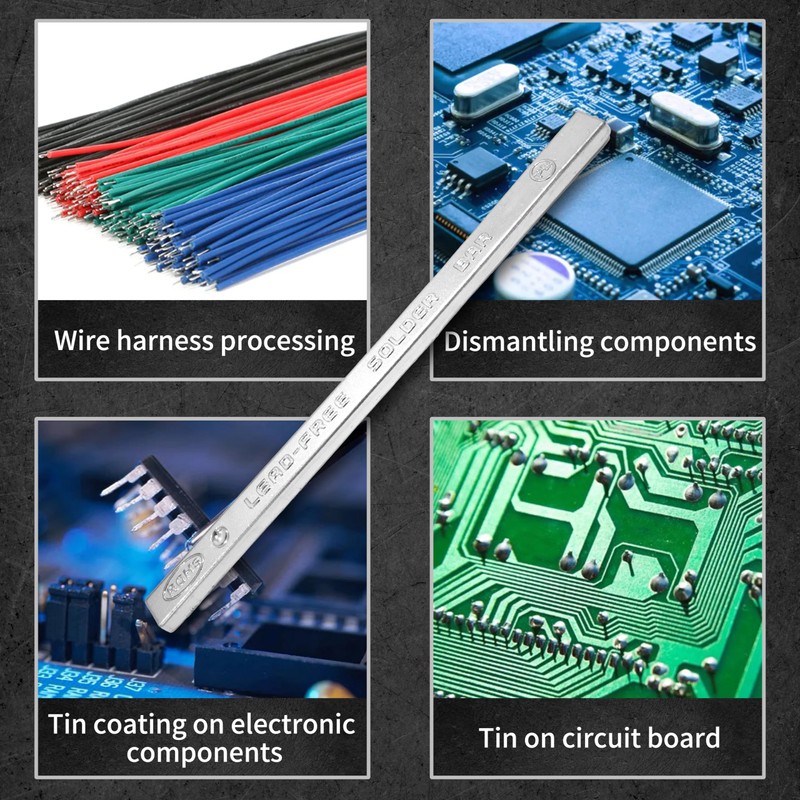 Ouwinway 1LB Lead-Free Solder Bar((16oz/454g±5g)),Pure Tin,99.99% High Purity Suitable for