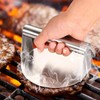 VivoGlow 2 Pack Stainless Steel Smash Burger Press | Flat